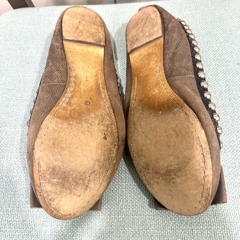 Jeffrey Campbell Dauphine Gray and Black Studded Flats Size 7 - Picture 6 of 10